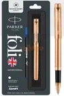 Parker Folio Anti Microbial Copper Ion (CION) Plated Roller Ball Pen - New