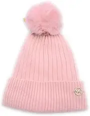 [Michael Kors] Hat, Women's Hat, Pommel Hat, Winter Hat, One Size, Knitted Hat, Soft Acrylic Wool, Logo, Rose 5218, rosé, One Size