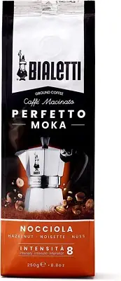 Bialetti Perfetto Moka Hazelnut 250g Ground Coffee Medium Roast Nocciola Bulk