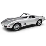 1:18-Scale 1969 Chevrolet Corvette Convertible Diecast Car