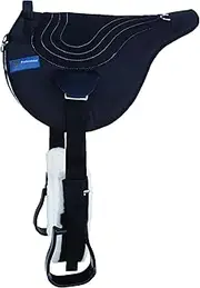 CHALLENGER Horse Western Black Fleece Padded Comfort Bareback Pad Girth Stirrups 39191BK