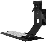 Monitor Arm Black Monitor Stand Swivel Head Foldable with Regular Tray Fits 15-27 Inch Screens Monitor Mount