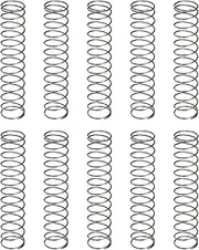 uxcell 10Pcs Compression Spring, 10mm OD, 0.6mm Wire Size, 50mm Free Length, Spring Steel Construction Extended Mechanical Compression Springs for Shop and Home Repairs, Silver Tone