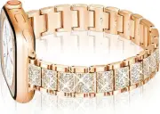 Compatible with Apple Watch Bands 42mm 41mm 40mm 38mm, Slim Bling Metal B