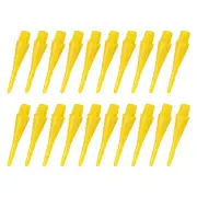 50Pcs Plastic Dart Tips,Game 2BA Thread Soft Darts Tips Replacements Yellow