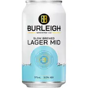 Burleigh Brewing Slow Brewed Lager Mid Can 375mL
