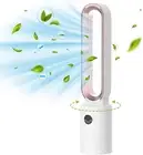 Cobuy Bladeless Tower Fan, Electric Airflow Purifying Fan, 24 Speeds, Pink