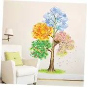 Four Seasons Tree Wall Stickers Removable Vinyl Wall Decals Art Decor for