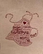 Grandmas Apron Cross Stitch - Ready To Frame, By MMM