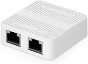 Binardat 1 to 2 Gigabit Network Splitter, 3 Port Gigabit Ethernet Switch, Type-C Power Supply, Mini Size Plug and Play (White)