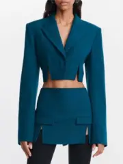 DION LEE SPLIT HEM SKIRT SIZE: 14 XL RRP:$850.00