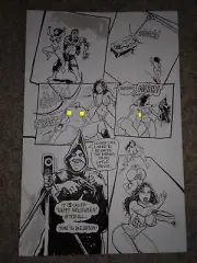 Massey CAVEWOMAN MOVIE MAYHEM 1 pg 20 SEXY CAVEWOMAN & CARRIE HORROR SCENE