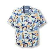 Tommy Bahama Tortola Aqua Isles Camp Shirt - Turq Cabbage,M