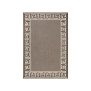 Khaki Cotton Taupe Linen Rug