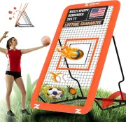 7X4 FT Multi-Sport Volleyball Rebounder – Adjustable Angle Training Net for Socc