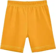 [RPLIFE] Girls Cotton Marigold Print Bike Shorts Breathable Lined Shorts for Under Dresses Toddler Summer Outfits, 4-10 Years, Marigold, 10 Years