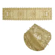 Stella Beaded Table Runner Diamonte Sequin 40 x 180 cm (Gold, Red)