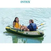 Intex 236cm Seahawk 2 Person Inflatable Floating Sports Boat Green 2 Oars Pump