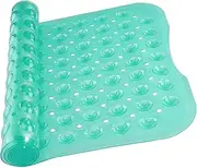 Mumoo Bear Bath Tub Mat, 40 x 16 Inches Non-Slip Shower Mats with Suction Cups and Drain Holes, Bathtub Mats Shower Stall Mats Machine Washable, Clear Green