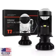 H4 Bi-LED Headlight Bulbs LHD Mini Projector Lens 9003 HB2 Hi-Lo Beam 100W 6000K (for: Mini)