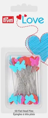Love Flat Head Pins, 50 Count (Pack of 1), Multicolor