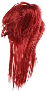 NULYLU Cosplay Wig for Men Women Stylish Wine Synthetic Hair Wig Long High Temperature Resistant for Fancy Dress Cosplay Events