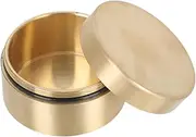 Round Sealed Copper Keepsake Box Elegant Storage Container for Jewelry Medicine and Trinkets Brass Design for Outdoor Use Durable and Stylish Round Storage