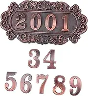 DOITOOL Unique Arc Bronze Door 3d Mailbox Numbers 10 Sets House Sign Abs Resin Material Mailbox Identifier