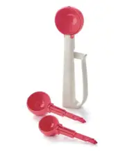 NEW Tupperware Portioning Scoop Set Portion Control Sizes Spoon 4 Piece Set