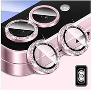 [Kucheed] Bling Camera Lens Protector for Samsung Galaxy Z Flip 4, Tempered Glass Camera Cover Screen Protector, Glitter Automatic Alignment Individual Metal Rings Film Stickers
