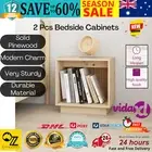 Wooden Nightstand Cabinets 2 Pcs Solid Wood Pine Furniture Bedside Table Set AU