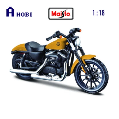Maisto 1:18 Scale Harley Davidson 2014 Sportster Iron 883 Yellow Diecast Model