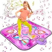 Dance Mat Toys For 3-12 Years Old Girls Birthday Gifts, Musical Dance Mat For Kids, Dance Pad With Led Lights