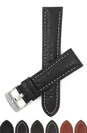 20mm Buffalo Pattern Leather Watch Band Strap for IWC Pilot Spitfire