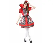 Red Queen of Hearts Dress Womens Costume