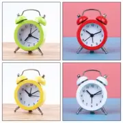 Elegant Double Bell Alarm Clock Quartz Movement Bedside Nighttime Clock