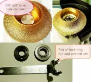 3/16" 3/8" 1/2" 3/4" Demi /half bullnose Diamond Router Bit Granite Marble Glass