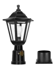 Dusk to Dawn Sensor Outdoor Post Light, Waterproof Pole Lantern with Pier Mou...