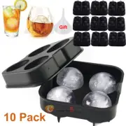 Large Ice Cube Molds 10 Pack, Silicone Ice Cube Tray for Freezer with Lid