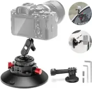 6"/15.2cm Camera Suction Cup Mount with Ball Head Magic Arm Metal Suction Cup