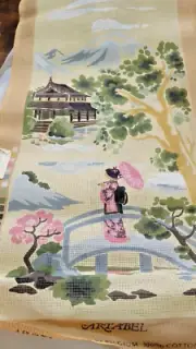 Handpainted Needlepoint Canvas - ART ABEL Japanese Garden