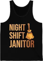 [Sumairah] Night Shift Janitor Shirt School Custodian Night Worker Tank Top