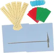 Yardwe Thumb Piano Accessories Kit Pcs Set Cleaning Cloth Tuning Hammer Stickers for Use Random