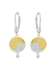 Meira T 14K White & Yellow Gold Diamond Disc Drop Earrings