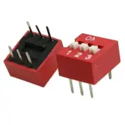 20PCS Red 2.54mm Pitch 3-Bit 3 Positions Ways Slide Type DIP Switch