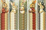Easter Basket Tags,Festive Snack Bag Sign Set of 50 | Bunny Classroom Treat Bags Tags with String for Kids Easter Parties, Spring Crafts, Tree Decorations