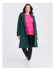 [Taking Shape] Cocoon Longline Coat in Spruce Green