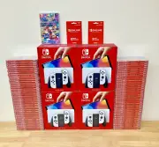NEW Nintendo Switch OLED White Mario Kart Bundle w/ Nintendo Online - Excellent