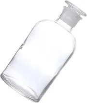 ERINGOGO 1Pc Small Mouth Glass Reagent Bottle with Scale Laboratory Chemicals Storage Frosted Stopper High Temperature Resistant for Powders and Liquids