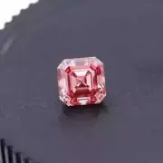2 Ct Pink Asscher Cut Natural Certified Diamond D Grade VVS1 + 1 Free Gift